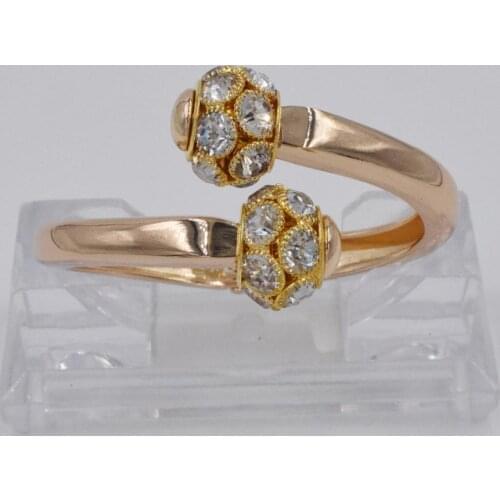 Big Bracelet & bangles for women gold Cubic zirconia Simple Bangle New design fashion Jewelry Free shipment african beads