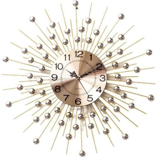 Europe Metal Creative Wall Clock Bed Room Silent Wall Clock Modern Design Large Clocks Wall Home Decor Living Room Luxury Gift