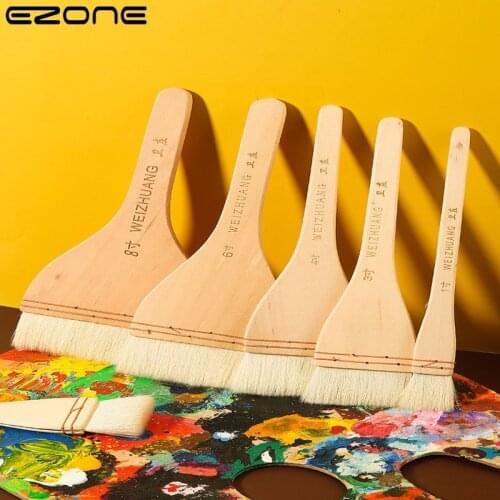 EZONE 1PCS High Quality Wool Wooden Handle Watercolor Acrylic Oil Artist Art Supplies Paint Brush Painting Oil Painting Brush