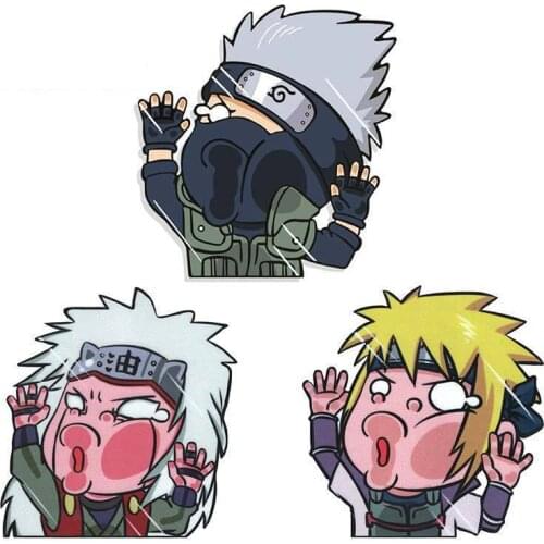 Hot Car Sticker PVC Anime Kakashi Jiraiya Decals Sunscreen Motorcycle Off-road Laptop Trunk