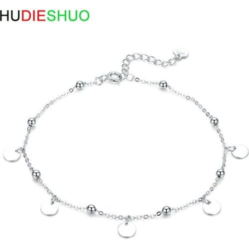 HUDIESHUO European and American simple style round s925 sterlingsilver women bracelet fashion charm jewelry lady