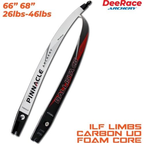 【Hyper Foam Carbon Performance】66" 68" Recurve Bow ILF Limbs 26lbs-40lbs With Foam Core Carbon UD Target Bow Limbs Ballista C6