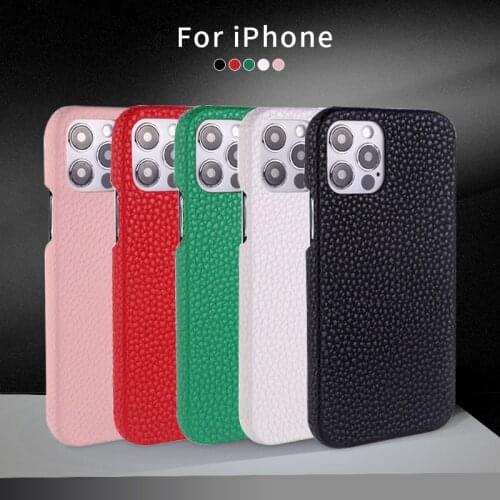 Classical Simple Solid Color Luxury Leather Phone Cover For iphone 11 12Mini Pro Max X XR XS 7 8 Plus Shockproof