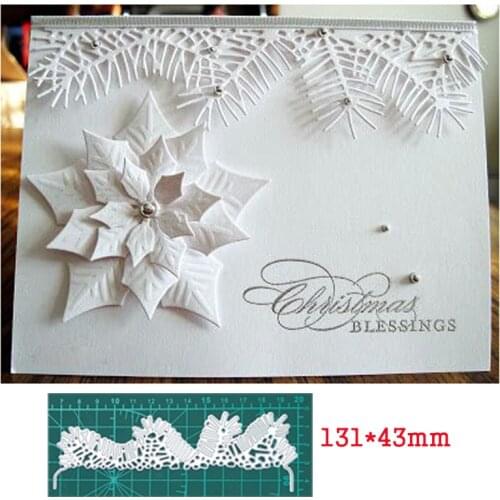 Christmas Tree Leaves Pine Stripes Lace Metal Cutting Dies For Stamps Scrapbooking Stencils DIY Paper Album Card Decor Embossing