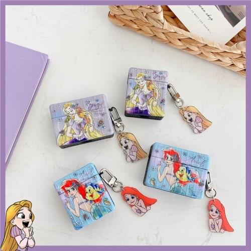 Cartoon Princess Airpods Pro Cover Cartoon Apple Headphone Soft Shell Jewelry Set Suitable for Birthday Gifts
