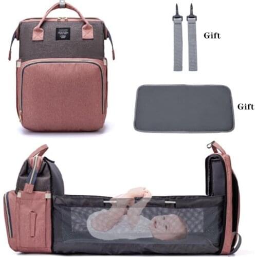 New Diaper Bag Mummy Bag Backpack Multifunctional Waterproof Baby Bed Bags Maternity Nursing Handbag Stroller Bag Sleep Ship