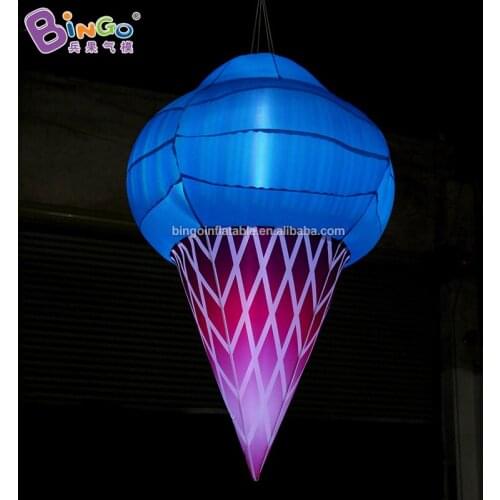 Personalized 1.5M height ice cream cone inflatable / inflatable ice-cream with LEDs toys