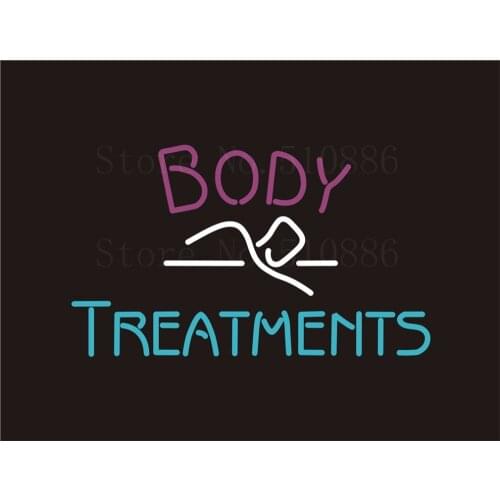 Custom NEON Sign Board Body Treatments Spa GLlass Tube Bar Club Pub Display Store Shop Light Signboard Signage Signs 17*14"