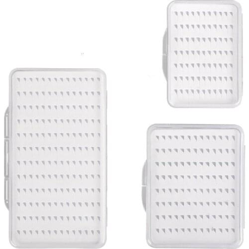 Transparent Ultra-Thin Fly Fishing Flies Box 77/104/168 Grids Portable Flying Fishhook Case Fishing Lure Tackle Boxes Fishing