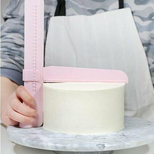 Adjustable Cake Decorating Tools Plastic Screed Edge Cream Spatula Baking Mold For The Kitchen Turntable DIY Tool Set