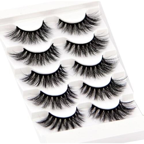 NEW 5pair 3D Eyelashes Mink False Eyelashes Handmade Thick False Eyelashes Extension Soft Eye Lashes Natural Long Mink Eyelashes