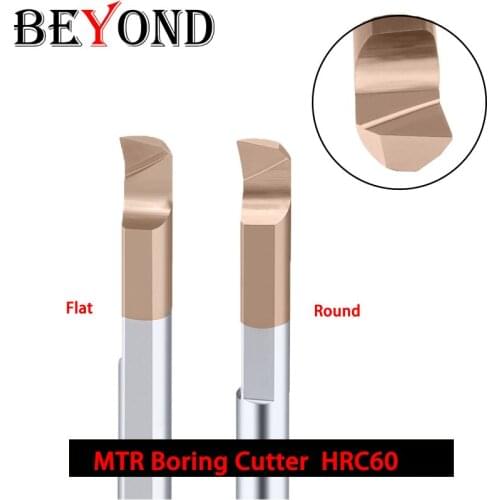 BEYOND MTR Small Aperture Boring Cutter Tungsten Steel CNC Center Inner Hole Cutter Micro Boring Tool With Carbide HRC60