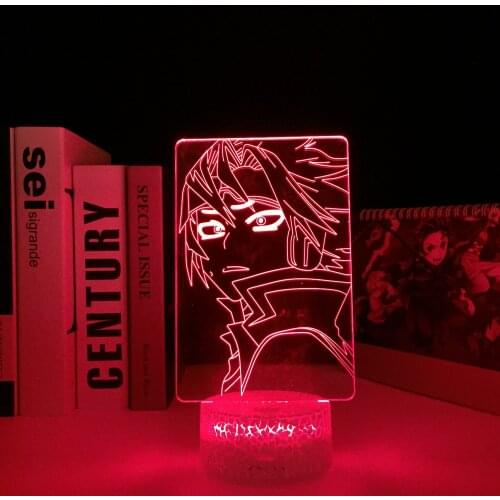 Anime My Hero Academia Denki Kaminari LED White Base Light for Bedroom Decor Birthday Gift Manga Gadget Denki 3D Table Lamp
