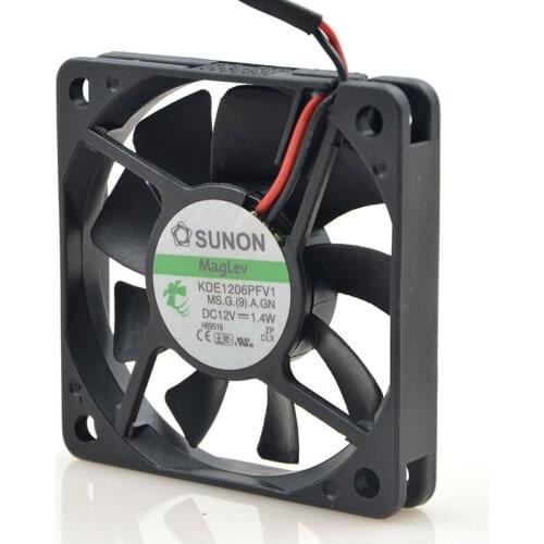 FOR SUNON KDE1206PFV1 6010 12V 1.4w 6CM ultra-thin quiet fan CPU cooling fan