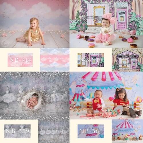 Vinyl Photography Backdrops Pink Clouds Newborn Backdrop Baby Children Photographic Background Photo Studio Backdrop Photo Props