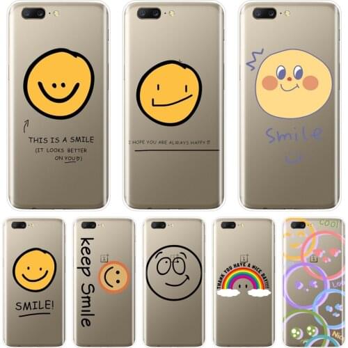 Back Cover For OnePlus 3 3T 5 5T 6 6T 7 7 Pro Cute Smile Funny Silicone Soft Phone Case For One Plus 7 7 Pro 6 6T 5 5T 3 3T