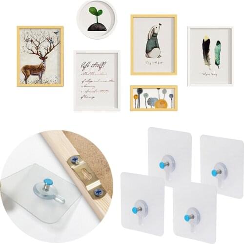 10 Pcs/lot Picture Photo Frame Holder Rack Wall Decoration Hanging Seamless Multi-use Self-adhesive Painting Hook