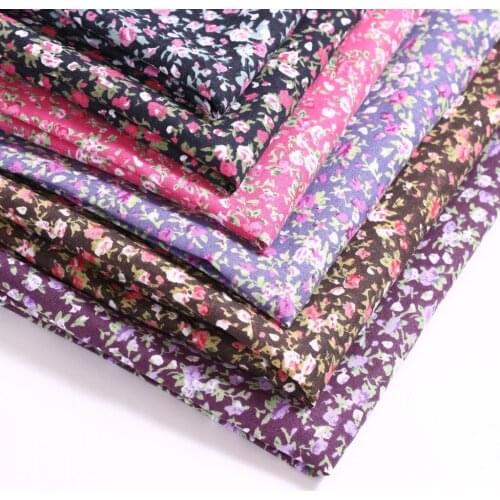 100*150cm Polyester Fabric Small Floral Printed Fabric DIY for Clothing dress handmade doll needlework quilting Sewing materials