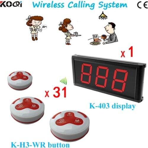 2016 New Style Good Quality Call Host Equipment K-403+K-H3-WR Restaurant Cafe Waiter Calling System