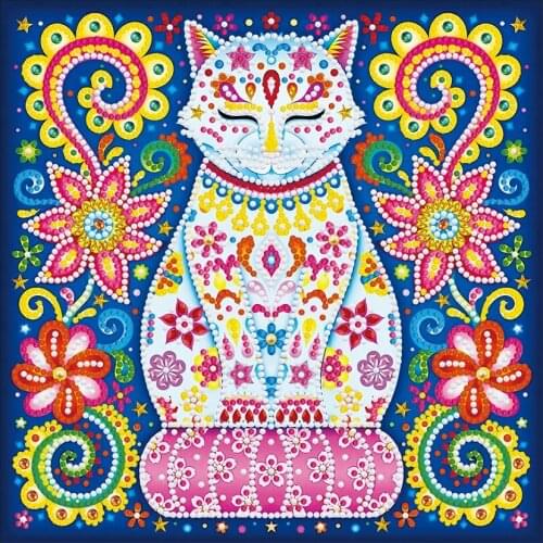 5D Diamond Art Painting Kits Night Light Animals Cross Stitch Diamond Embroidery Cat Rhinestones Art Gift Decoration For Home