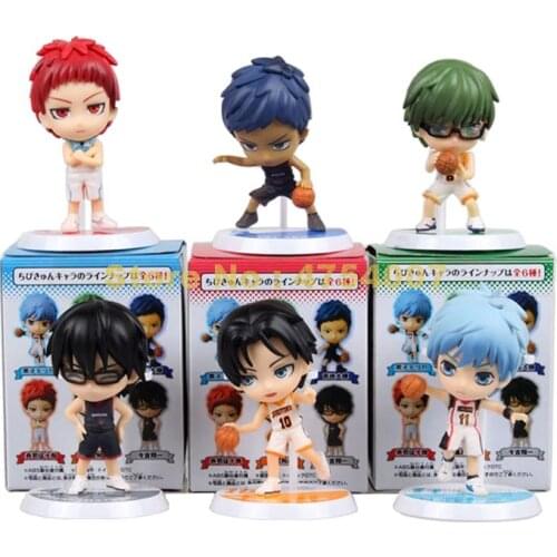 6pcs/lot 2th kurokos basketball no basket tetsuya kise ryota aomine daiki akashi seijuro midorima shintaro action figure Toy