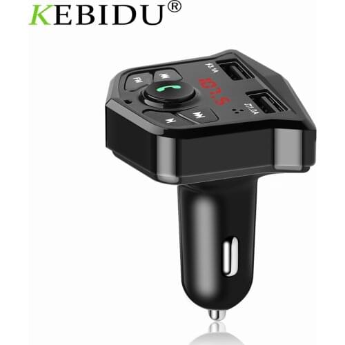 KEBIDU USB Car Charger For Phone Bluetooth Wireless FM Transmitter MP3 Player 3.1A Dual USB Charger Music HandFree Car Kit