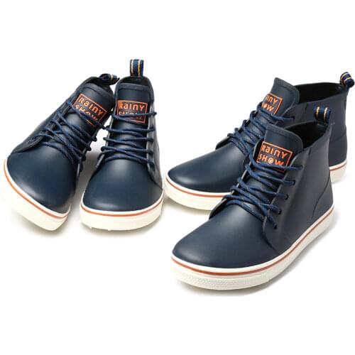 Couple Rain Boots Ankle Boots Men Rubber Platform Rain Shoes 2021 Fashion City Waterproof Non Slip Rain Shoe Women Rain Footwear