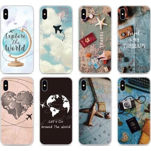 World Map Travel Plane Silicone Cover For Google Pixel 5 5XL 4 3 2 4A 4G 5G 3A XL 4XL 2XL 3XLSoft TPU Phone Case Fundas Housing
