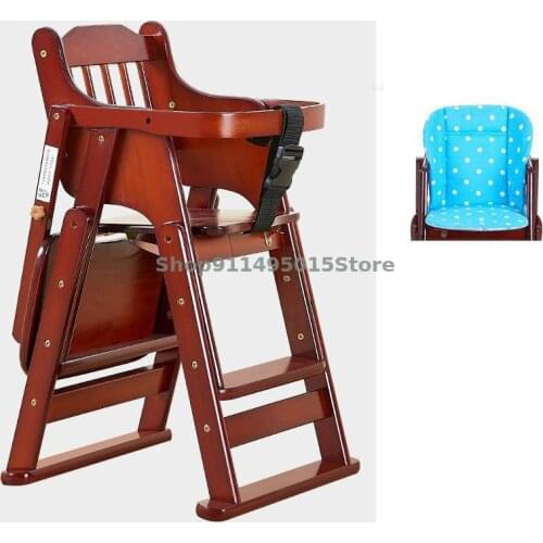 Baby Dining Chair Solid Wood Baby Eating Dining Table Chair Multifunctional Portable Foldable Lifting Childrens Dining Chair