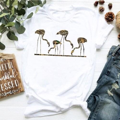 Tshirts Polyester Womens Graphic Cartoon Printed Casual Round Neck Short Sleeve T-shirt Stylish Tee T-Shirt Lady Tops Plus Size