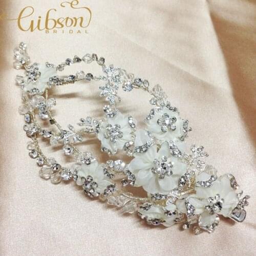 Free Shipping Rhinestone Flower Bridal Hair Comb Wedding Accessories Hair Clips for Women