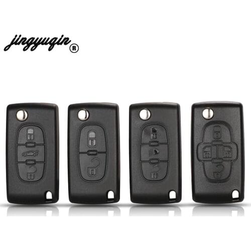 HCA/VA2 2/3 Buttons Flip Remote Car Key Shell For Peugeot 207 307 407 408 308 for Citroen C2 C3 C4 C5 C6 C8 Xsara Picasso