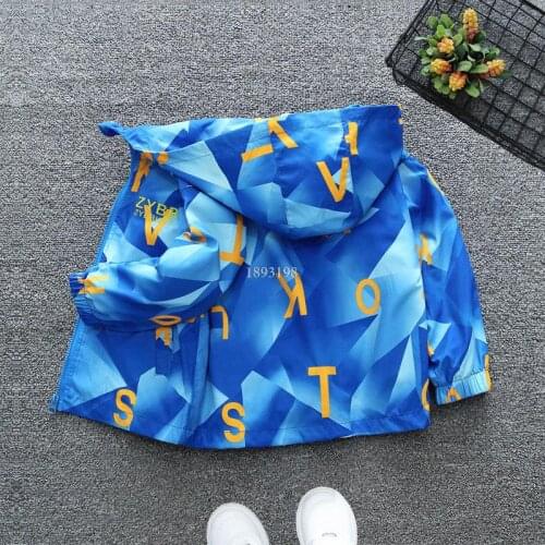 Boys Spring Autumn Hooded Jackets 2021children Thin Camouflage Fashion Tops Kids Windbreaker