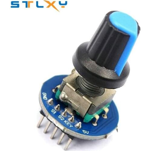 With Switch Rotary Encoder Module for Arduino Brick Sensor Development Round Audio Rotating Potentiometer Knob Cap EC11
