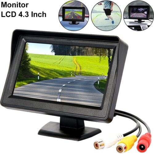 4.3 inch LCD Car Rear View Backup Monitor Screen Suitable for Reversing Backup Parking Waterproof Rear/Front View Car Monitors