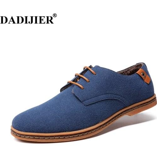 DADIJIER Men Boots 2018 New Fashion Suede Leather shoes Men Casual shoes oxfords for Spring Summer Winter Sneakers Dropshipping