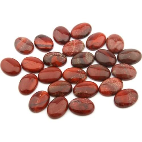 Natural Red Stone Cabochon Beads Flat Back Oval shape No Hole Loose Beads For jewelry making DIY Ring Necklace accessories
