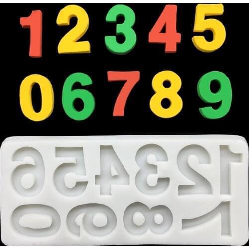 Number Silicone Sugarcraft Mold Cupcake Chocolate Baking Mold Fondant Cake Decorating Tools