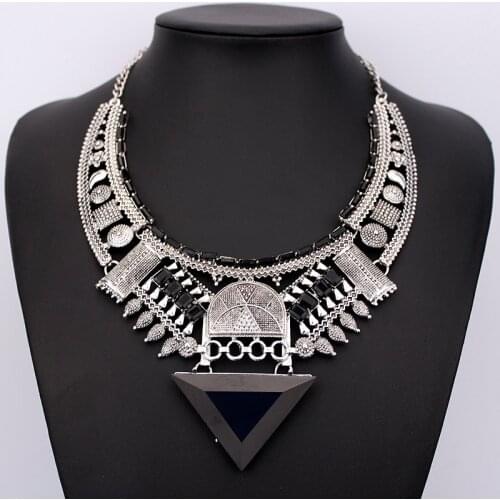 New Design 2020 Bijoux Bohemian Vintage Jewelry Antique Chokers Necklace Statement Dress-up Necklace Maxi Necklaces for Women