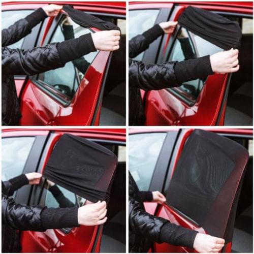 New Fashion 2pcs Car Sun Shade UV Protection Car Curtain Car Window Sunshade Side Window Mesh Sun Visor Baby Child Protection