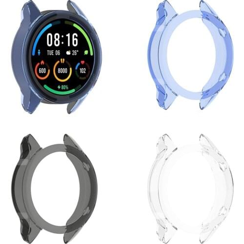 New Clear Watch Case For Mi Watch Color Sports Edition Accessories Smart Watch Transparent Half Cover Case Anti-scratch Shell