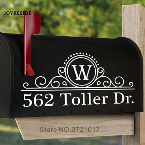 Personalized Name Address Mailbox Sticker House Outside Decoration Wall Decals Mail Box Decor Custom Name Street Designs M438