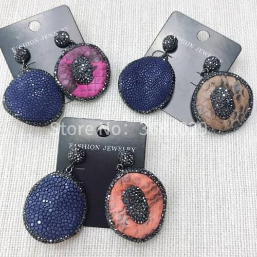 Hot style new products simple round pendant personality temperament earrings