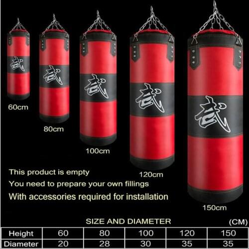 Empty Boxing Punching Bag For Children And Adults Hanging Oxford Cloth Fitness Boxer Training Sandbag Kicking Mma Fight Karate