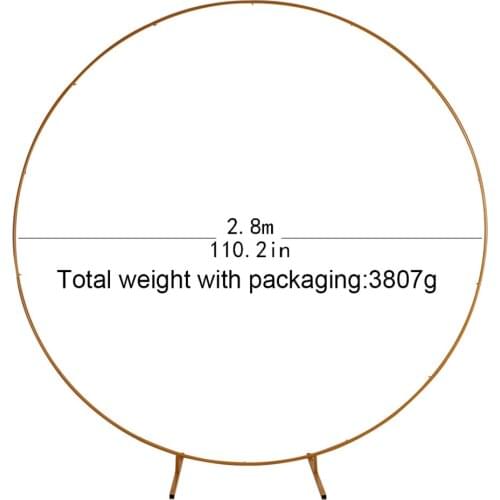 Wedding Arch Birthday Party Decoration Balloon Round Arch with Foot Backdrop Stand Support Kit Bow of Balloons Metal Circle