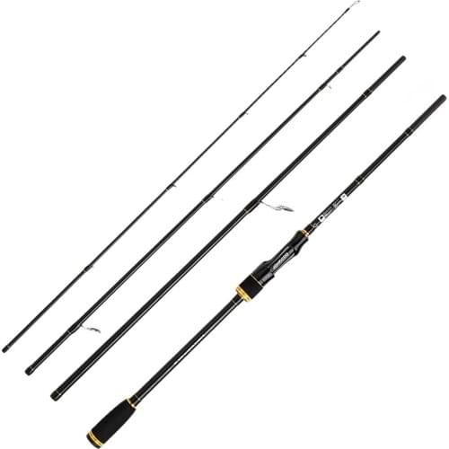 JOHNCOO Steed Carbon Casting Fishing Rod Casting Travel Rod 2.1m 2.4m 2.7m 4 Section M Power 5-20g Fast Action sensitive tip