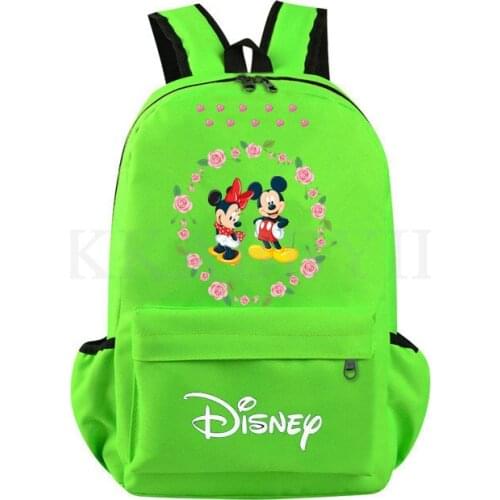 Disney Mickey Backpack Waterproof Colorful Daily Bags Minnie Leisure Unisex Mochilas Sports Travel Backpack