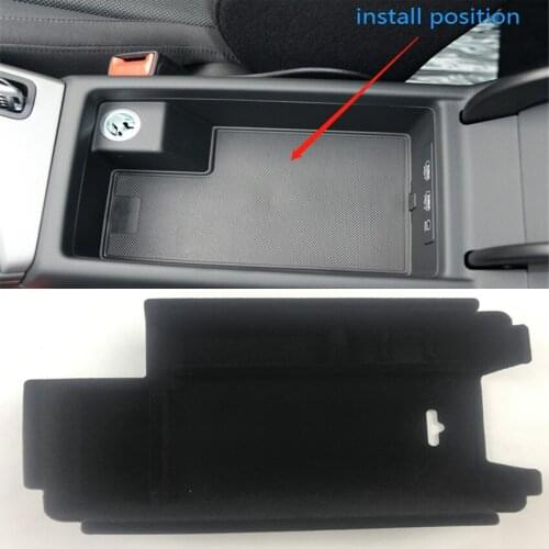 1pc ABS plastic material Suede surface car central armrest box storage box case for 2017-2020 AUDI A4 B9