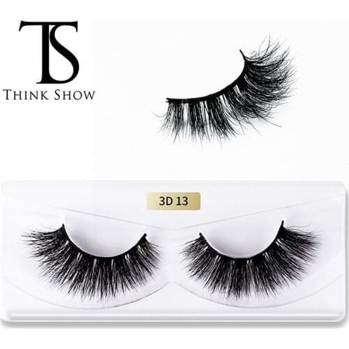 Thinkshow 100% Real Mink Eyelash Extension 3D Fake Eyelashes Cruelty Free Lashes Handmade Wholesale Long Lasting Mink Lash Bulk