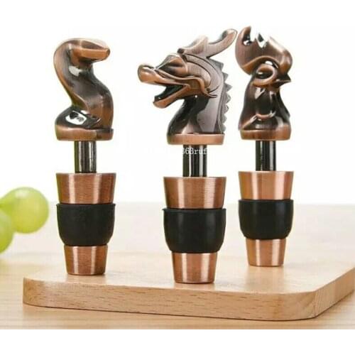 12PCS Flexible Zodiac Red Wine Bottle Stoppers Bar Tools Bar Accessories Vacuum Sealer